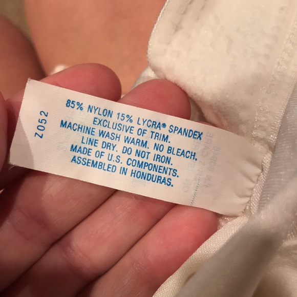 Flexees M ivory shapewear shaper slimming panty lined satin lace trim skirt - Picture 11 of 12